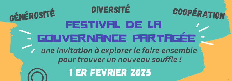Affiche Festival de la Gouvernance Partagée