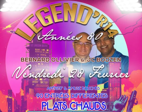 Affiche Soirée LEGEND'R 14 spéciale Années 80
