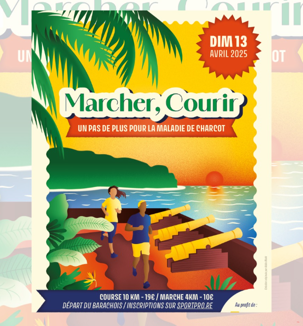 Affiche Course et Marche Solidaire contre la Maladie de Charcot