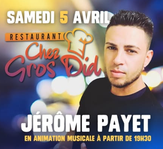 Affiche Animation Musicale et Buffet à Volonté avec JEROME PAYET