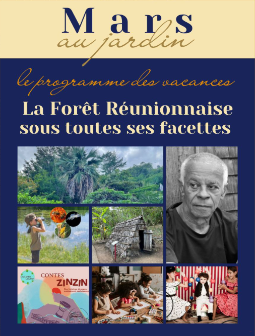 Affiche PROGRAMME VACANCES JARDIN BOTANIQUE MASCARIN