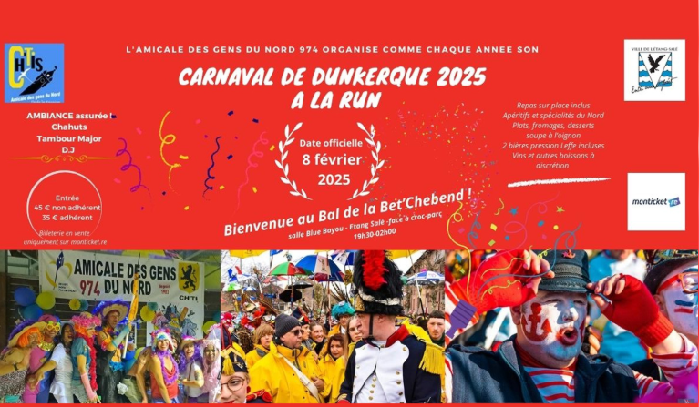 Affiche CARNAVAL DE DUNKERQUE 2025 A LA RUN