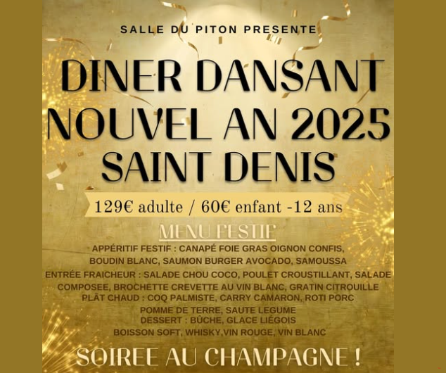 Affiche DÎNER DANSANT - NOUVEL AN 2025 SAINT DENIS