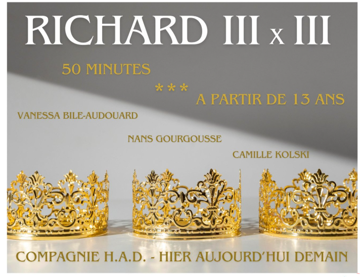 Affiche RICHARD III x III – SHAKESPEARE REVISITÉ