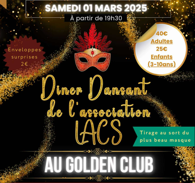 Affiche Dîner Dansant de l'Association L ACS