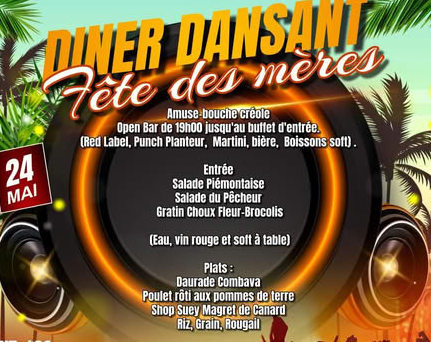 Affiche DÎNER DANSANT – FÊTE DES MÈRES 