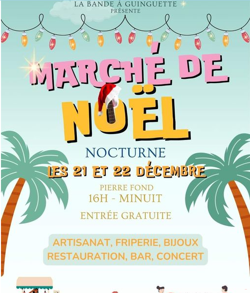 Affiche Marché de Noël nocturne