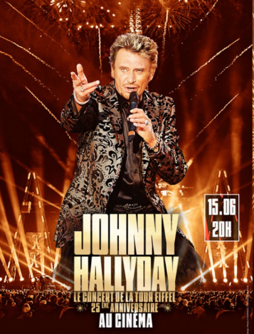Affiche JOHNNY HALLYDAY AU CINÉMA