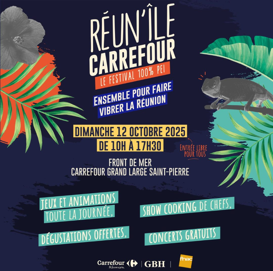 Affiche FESTIVAL RÉUN'ÎLE CARREFOUR