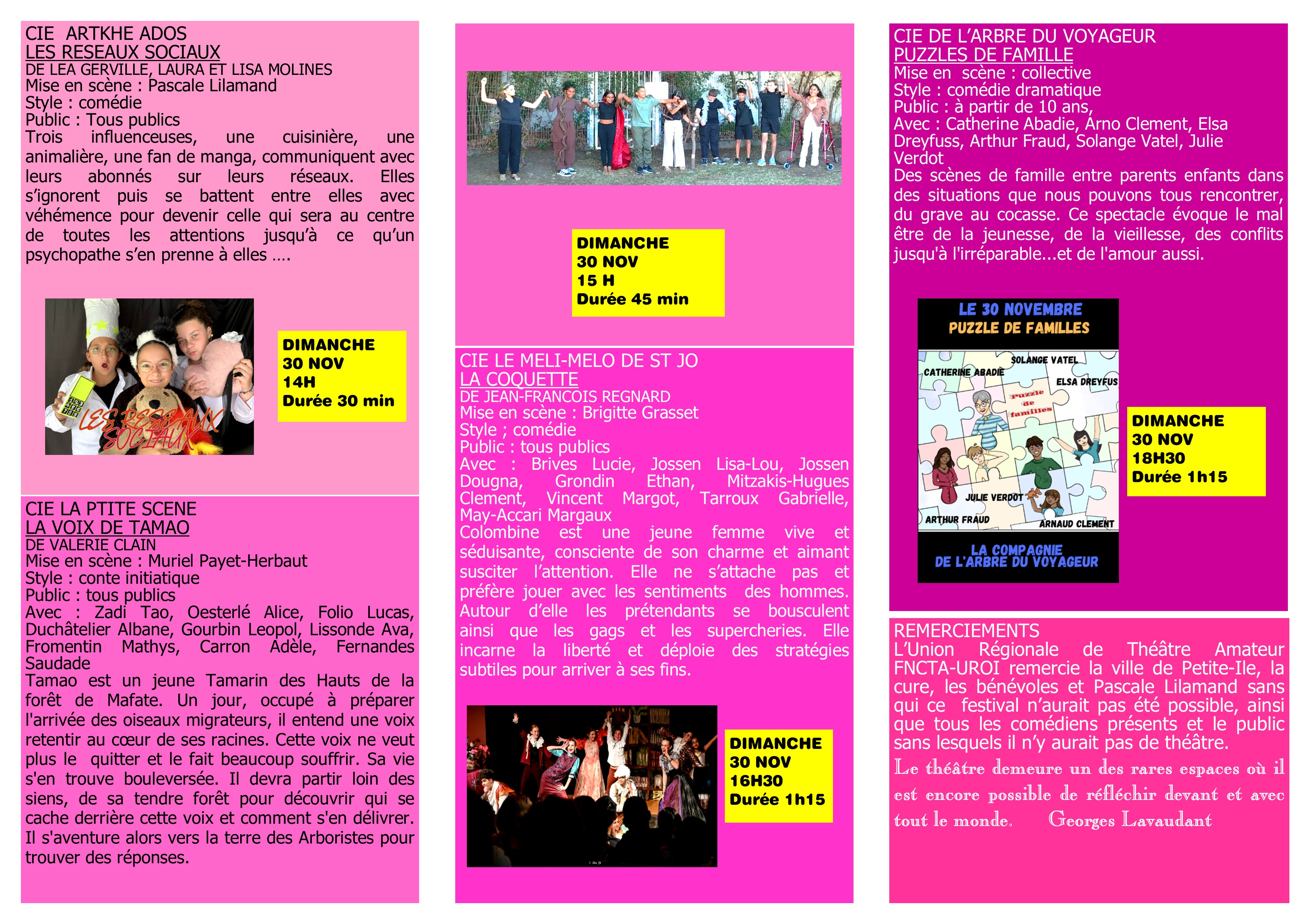 Affiche SA M'AIM 2025 – 14ÈMES RENCONTRES DE THÉÂTRE