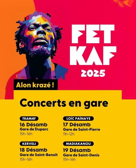 FÈT KAF DANS LES GARES CAR JAUNE