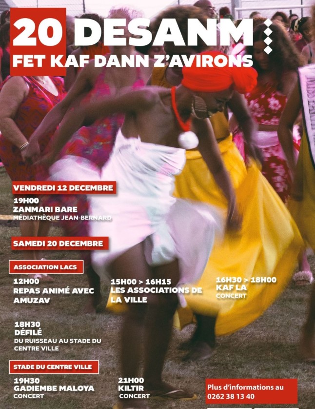 20 DÉSANM – FÈT KAF DANN Z'AVIRONS