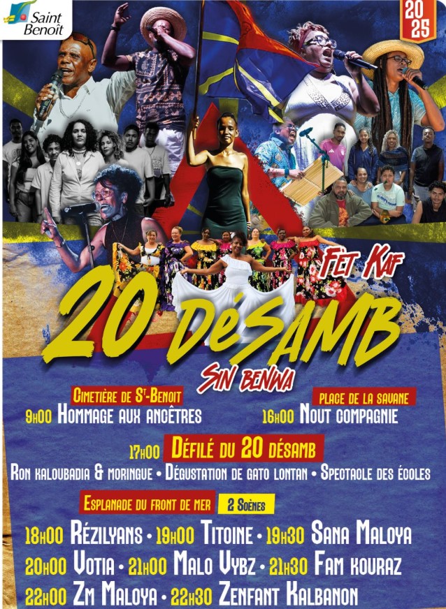 FÈT KAF À SAINT-BENOÎT – 20 DÉSANM SIN BENWA