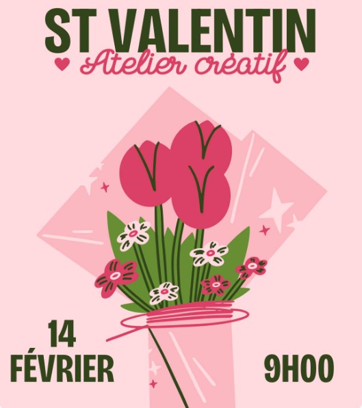 Affiche Atelier créatif spécial saint-valentin