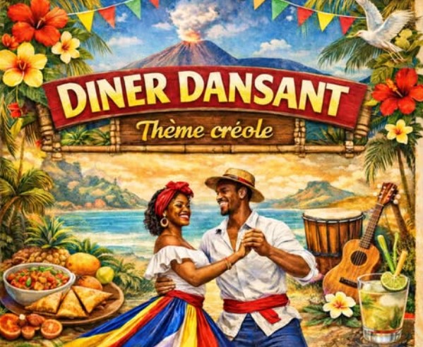 Affiche Dîner dansant – thème créole