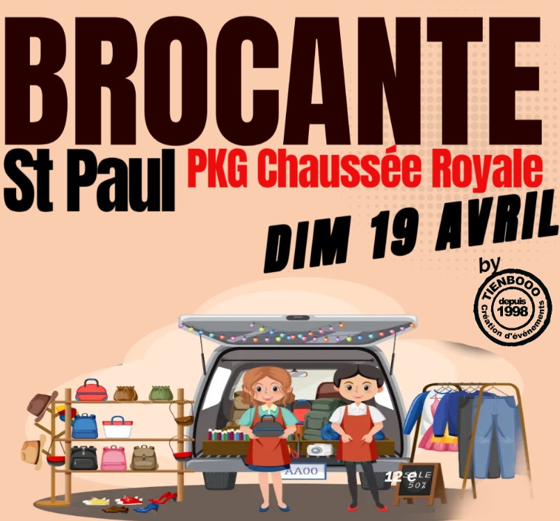 Affiche Brocante à saint-paul