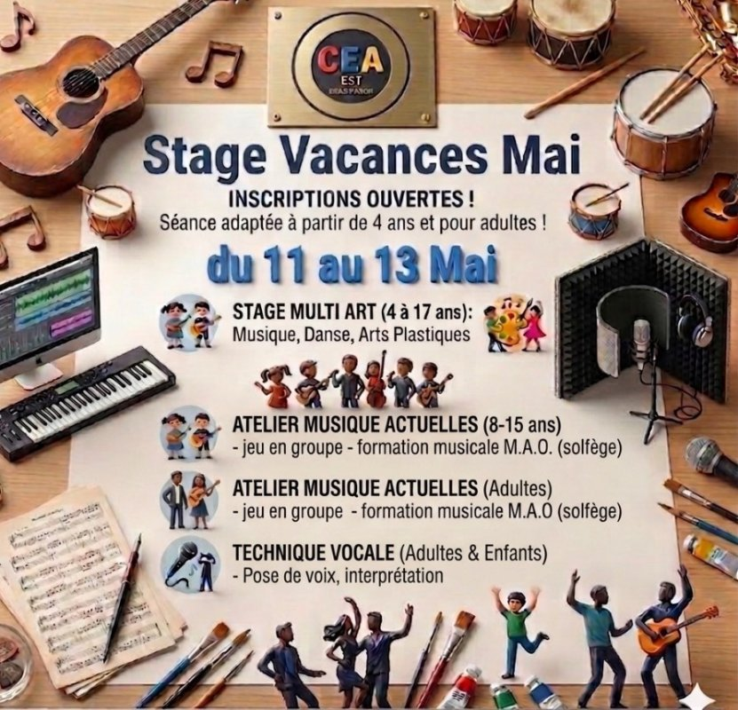 Stage de vacances de mai 