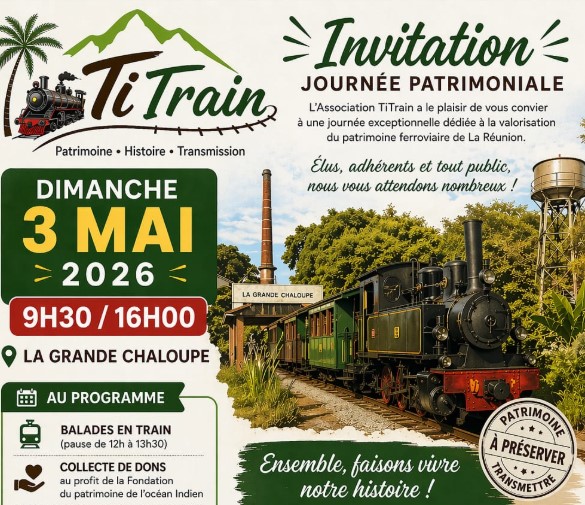 Affiche Ti train lontan 2026 – journée patrimoniale