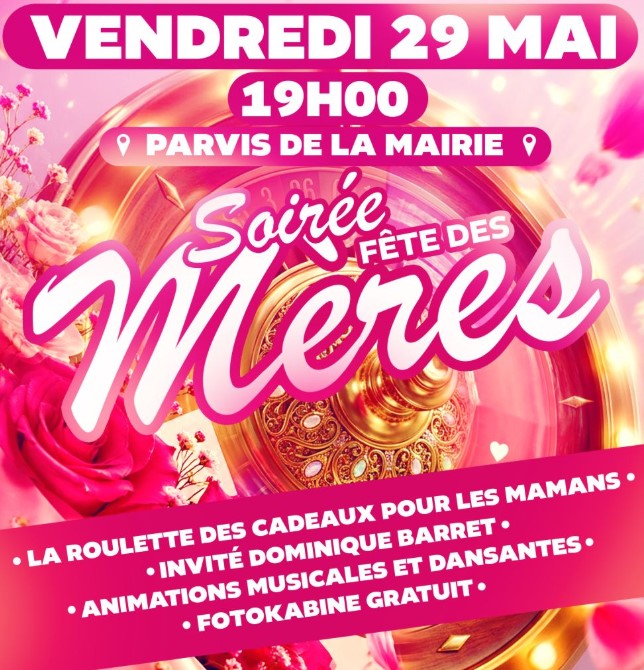Affiche Soirée fête des mères aux avirons