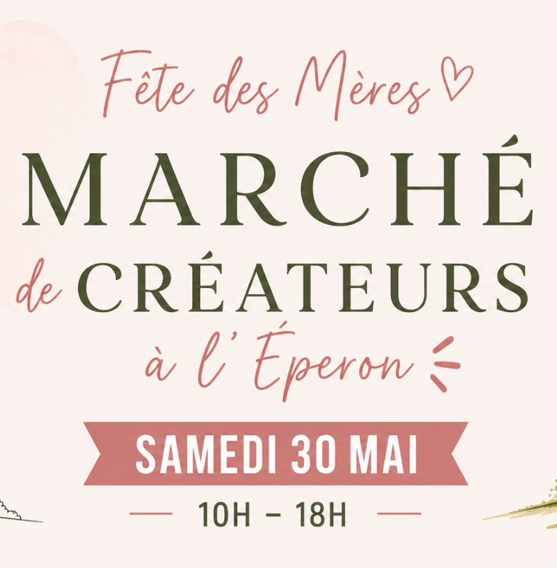 Affiche Marché des créateurs à l'éperon – spécial fête des mères