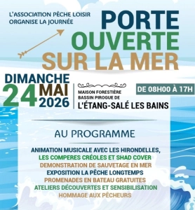 Porte ouverte sur la mer à l'étang-salé-les-bains