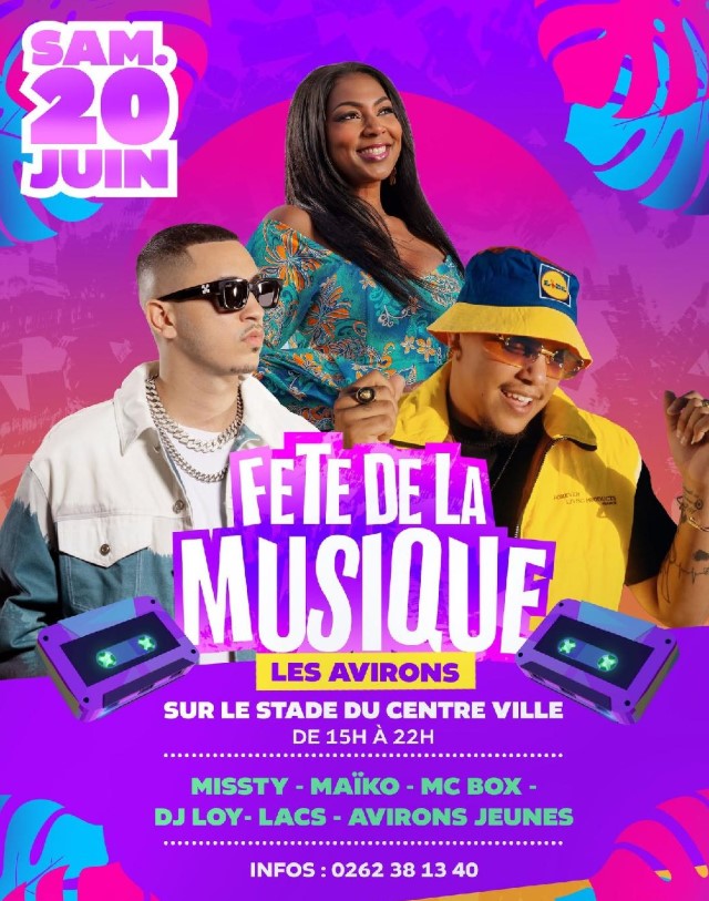 Affiche Fête de la musique aux avirons