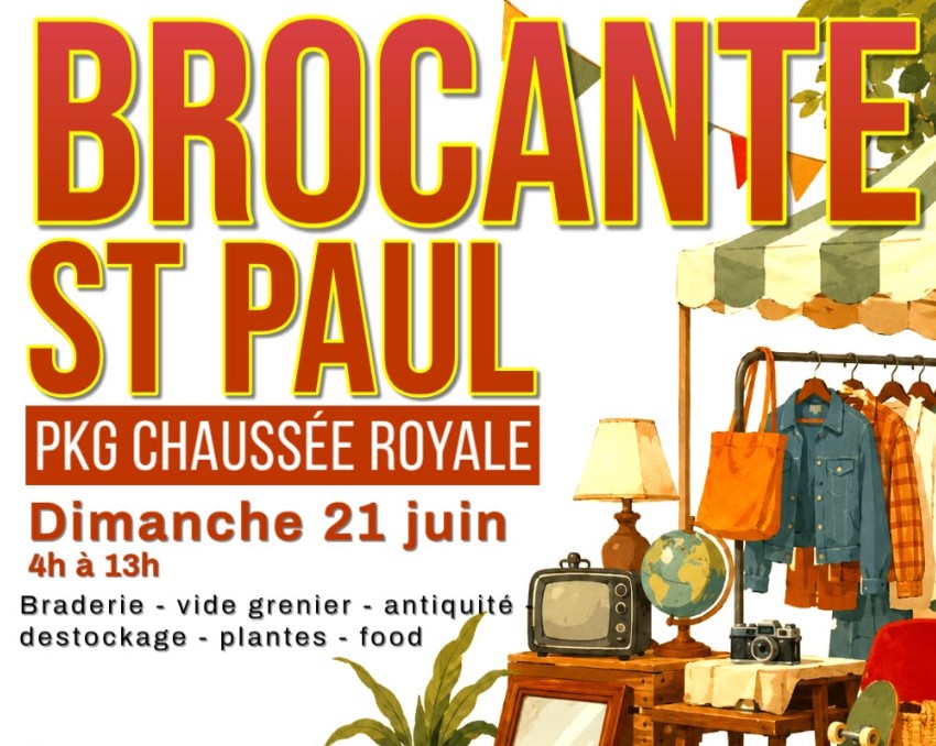 Affiche Brocante chaussée royale