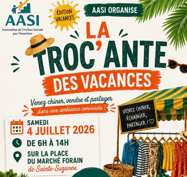 Affiche Brocante à sainte-suzanne