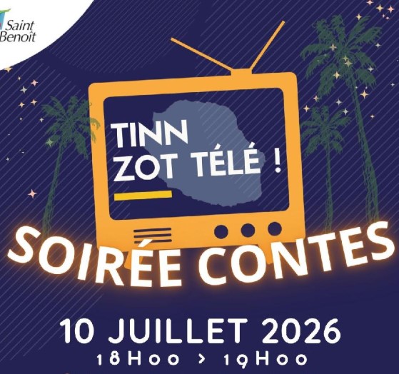 Affiche Soirée contes à saint-benoît : tinn zot télé !