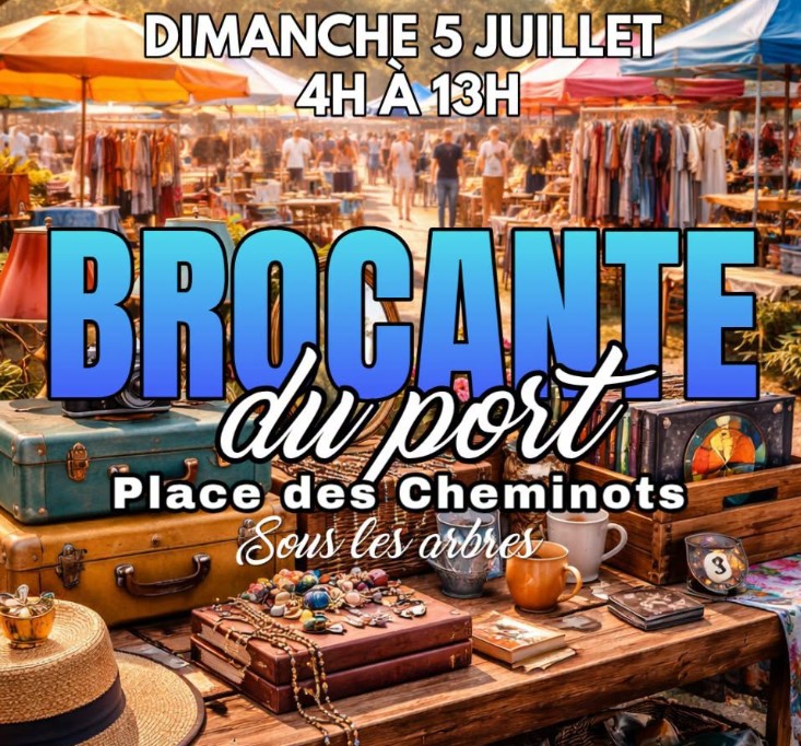 Affiche Brocante du port