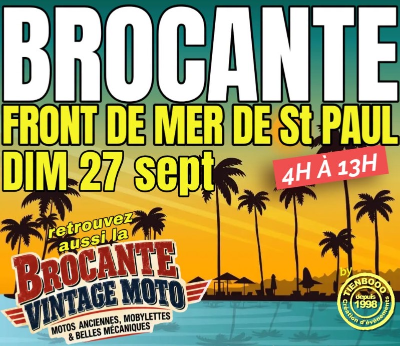 Affiche Brocante à saint-paul