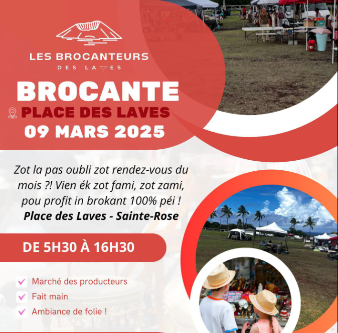 Affiche BROCANTE PLACE DES LAVES