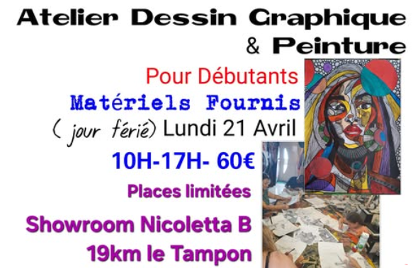 Affiche Stage Dessin Graphique & Peinture