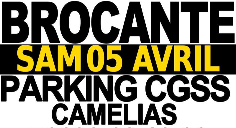 Affiche Brocante & Vide grenier à Saint-Denis (Les Camélias)