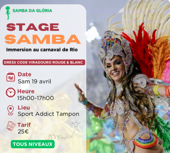 Affiche Stage Samba au Tampon