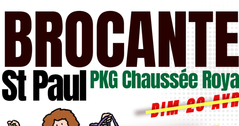 Affiche Brocante Saint-Paul