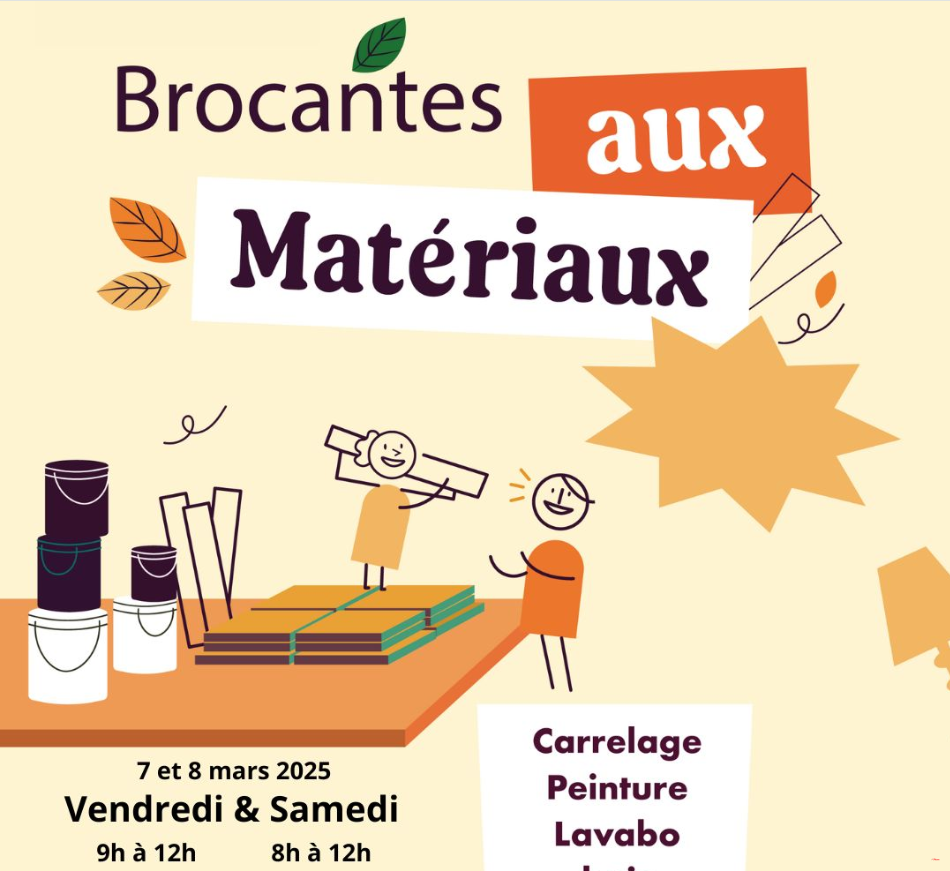 Affiche Brocante aux matériaux