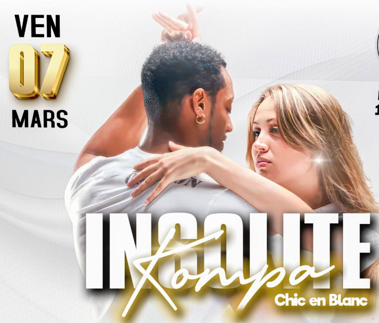 Affiche INSOLITE KOMPA - Chic en blanc