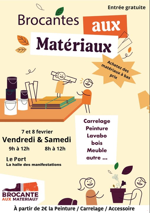 Affiche Brocante aux matériaux