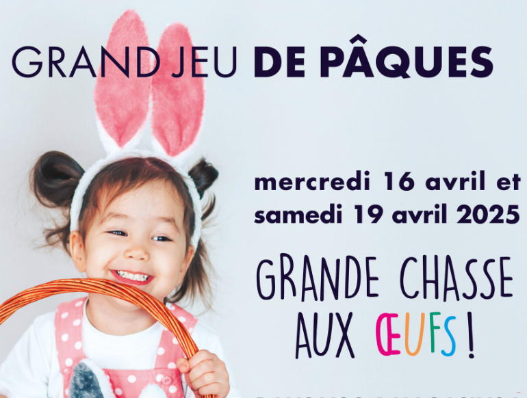 Affiche Grand Jeu de Pâques – Grande Chasse aux Œufs