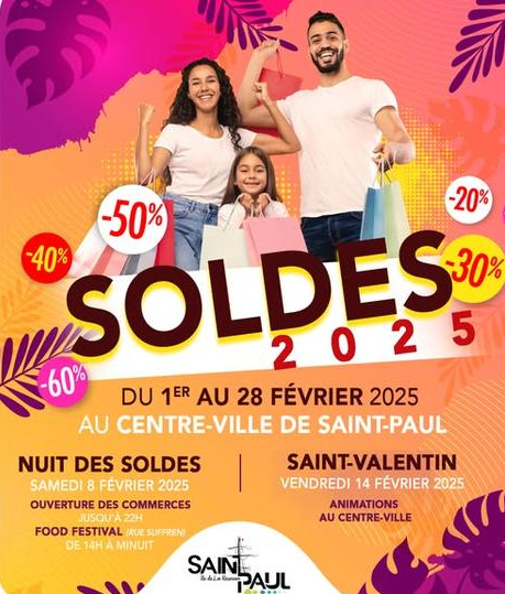 Affiche Nuit des soldes à Saint-Paul