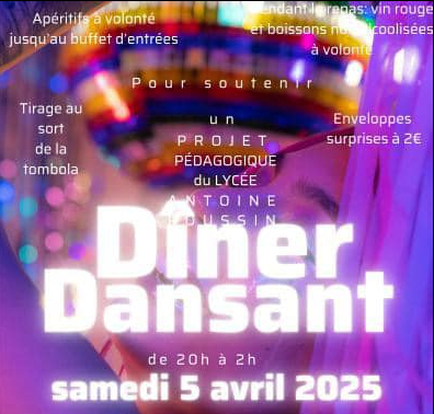 Affiche Dîner Dansant Lycée Antoine Roussin