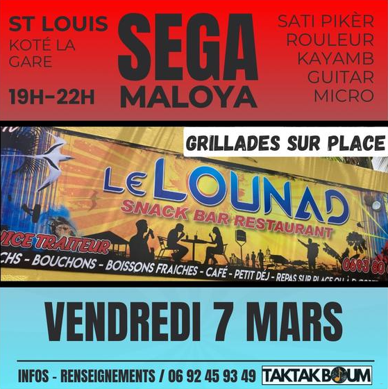 Affiche Ambiance Séga Maloya au Lounad