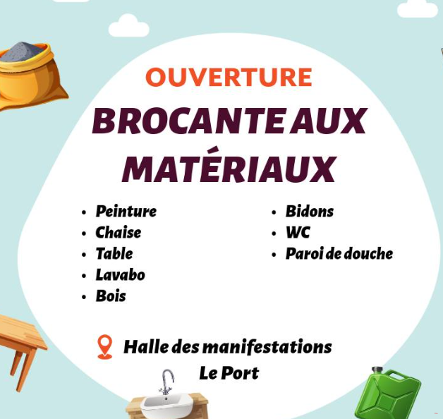 Affiche BROCANTE AUX MATÉRIAUX