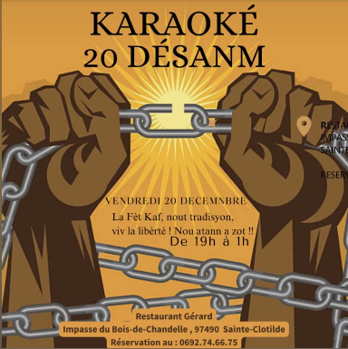 Affiche Karaoké 20 désanm