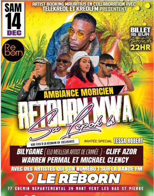 Affiche RETOURN MWA - Ambiance Moricien