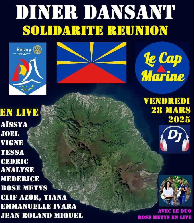 Affiche Dîner Dansant - Solidarité Réunion